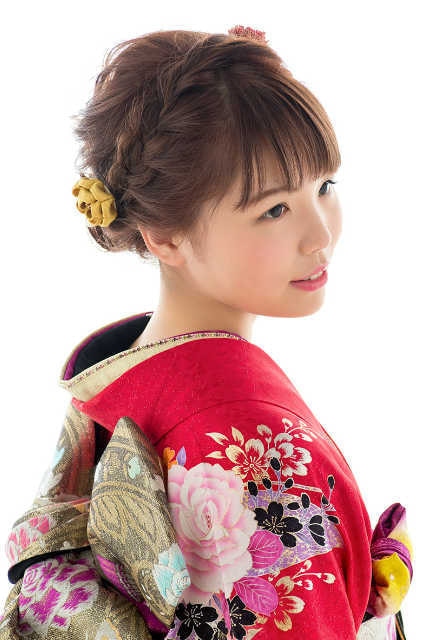 成人式女性のアップ