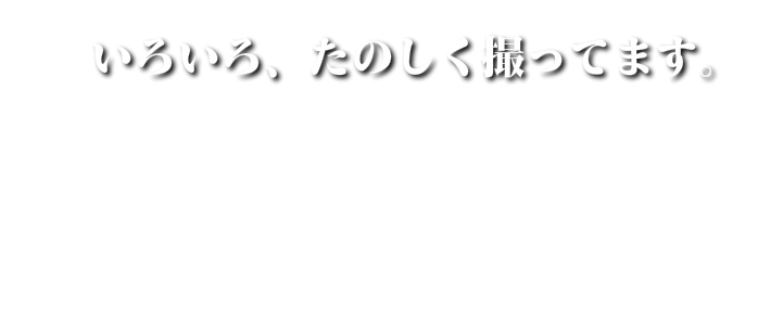 文字：いろいろ楽しく撮ってます